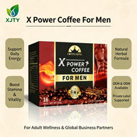 Café énergétique pour hommes à la maca et au ginseng, marque privée OEM, café instantané aux herbes naturelles pour hommes, procure énergie et endurance quotidiennes