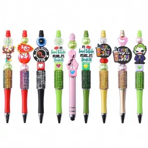 Popular Taylor soft funny animal shape custom pvc focal beads for pen making pvc focal beads