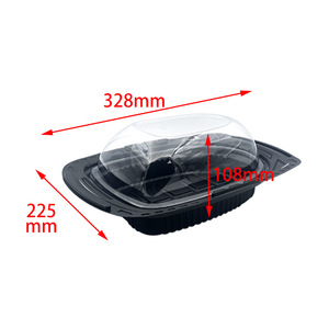 Cajas de embalaje de alimentos transparentes desechables para <span class=keywords><strong>delicatessen</strong></span>, caja de pollo asado de plástico con impresión personalizada - Product Image 3