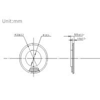 Haut-parleur passif JL-202 de haute qualité, 28 mm, 8 ohms, 1 W, en Mylar, étanche, ultra-fin, conforme ROHS, avec coque en fer et aimant interne, portable
