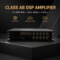Amplificateur de puissance pour voiture OEM 60W*6 avec DSP Android de classe AB, Bluetooth pour système Android, directement de l'usine