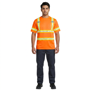 <b>Cheap</b> Price Lightweight Design Reflective T shirt Quick-Dry Material Hi Vis Reflective Safety Workwear <b>Tshirt</b> - Product Image 1
