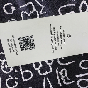 2025 Factory Custom Paper Materials Printed Custom <b>Socks</b> Logo Neck Garment Hang Tag - Product Image 3