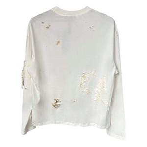 Maglietta <span class=keywords><strong>Termica</strong></span> Finch Garment a <span class=keywords><strong>Maniche</strong></span> <span class=keywords><strong>Lunghe</strong></span> da Uomo, in Cotone Bianco Pesante, Stampa Personalizzata, Taglio Corto e Squadrato, Stile Casual, in <span class=keywords><strong>Maglia</strong></span> Waffle - Product Image 3