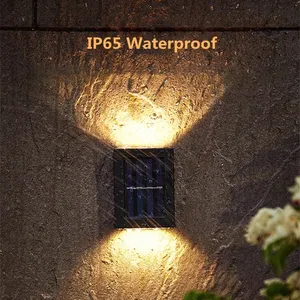 Solar Up And Down Luminous Courtyard Staircase Decoration LED Solar Wall Light Outdoor Porch Garden Waterproof Wall Lamp