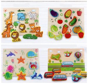 Bambini <span class=keywords><strong>Parola</strong></span> Sup <span class=keywords><strong>Gioco</strong></span> di Legno Educativi Dollhouse 3D di Apprendimento Di Puzzle Animali Giocattoli Montessori - Product Image 4