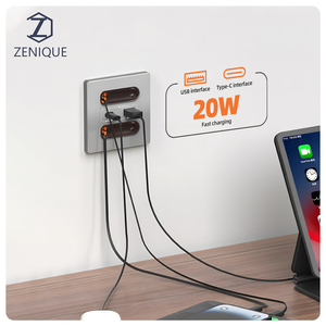 Sản phẩm mới <span class=keywords><strong>USB</strong></span> tường ổ cắm Kính thiên văn dòng sạc pd20w Loại-C cổng cho sân bay Trạm Sạc - Product Image 3