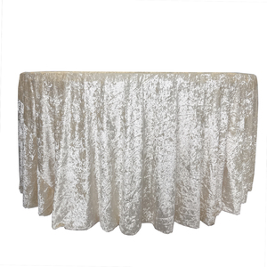 Nappe Ronde Élégante en Velours Blanc Effet Diamant, Jupe de Table Sur Mesure pour Banquet, Restaurant, Décoration Intérieure - Product Image 6