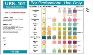 Bandes de test urinaire personnalisées à 10 paramètres, bandes de test d'analyse d'urine URS-10T - Product Image 4