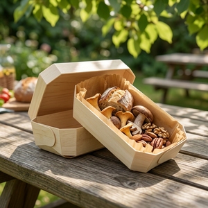 Caja <span class=keywords><strong>de</strong></span> Madera para Hornear Pan, Guardar Frutos Secos y Cultivar Hongos - Product Image 1