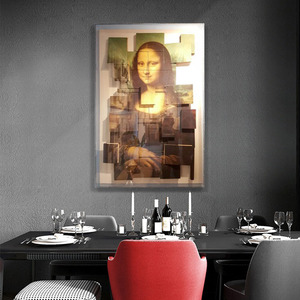 Decorazione per <span class=keywords><strong>la</strong></span> casa tecnica mista arte acrilico ritratto parete arte Mona Lisa carta pittura 3D - Product Image 5