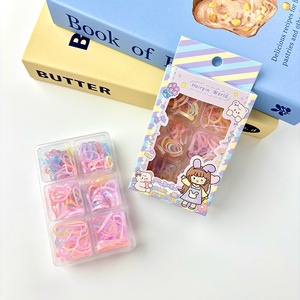 Cute Cartoon Hair Ties <b>Candy</b> Color High Elasticity Boxed For Children Daily Use - Product Image 3