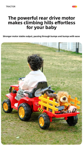 Trattore Elettrico Cavalcabile per Bambini 12V con Telecomando, Quattro Ruote, 2 Posti, Giocattolo di Tendenza - Product Image 4