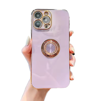 Étui de téléphone protecteur en TPU électro-plaqué rotatif à 360 degrés magnétique de luxe pour 15 Pro Max & 17 Pro Max