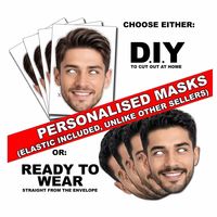 Kits de masques personnalisés avec photo JY pour fêtes, enterrements de vie de jeune fille et de garçon, anniversaires, décoration de salle de classe