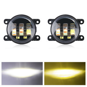 Qidewin 3.5-inch Led Fog <b>Lights</b> White Yellow Dual Color For Wrangler <b>Projector</b> Headlights - Product Image 5