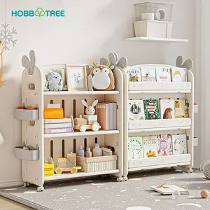 hobby tree plastic rabbit theme kids storage cabinet bookshelf multi-function toy baby use furniture