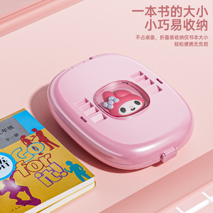 U Shape Memory <b>Foam</b> Travel Pillow For Student Children Office Use Foldable Pink Solid Color ABS Material - Product Image 3