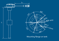Capteur de mesure de niveau de carburant NMEA 2000/J1939 avec matériau SS316, protection IP67, précision de 0,1 % pour bateaux marins