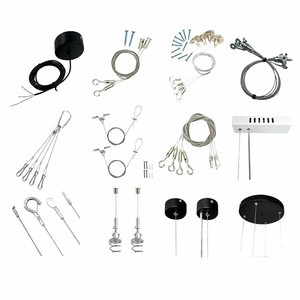 Kit de <span class=keywords><strong>suspension</strong></span> en promotion avec crochet, câble en acier inoxydable et pince en laiton - Product Image 2