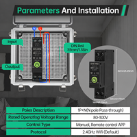 Disjoncteur intelligent Zigbee EPEPRO 1-63A AC 80-300V avec contrôle à distance WiFi via l'application Tuya, moniteur d'énergie, minuterie, interrupteur 6kA en plastique