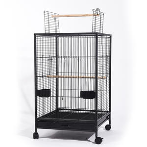 Cage à perroquets multicouche de luxe avec alimentation en eau intégrée et plate-forme de repos duplex Plateau en plastique pliable pour villas d'élevage - Product Image 1