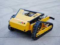 Harga Pabrik Rasenroboter Hybrid Bensin-Listrik 4-Tak Tanpa Kabel Remote Control Rotasi 360 Mesin Pemotong Rumput Robot