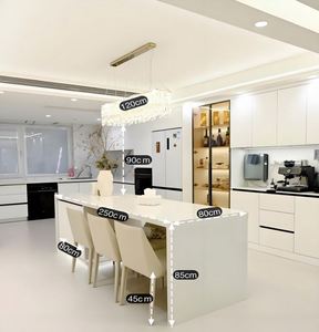 ตู้ครัวสีเทาด้านแบบกำหนดเอง ตู้ครัวทำจากเมลามีน ออกแบบตู้ครัว เฟอร์นิเจอร์ครัว - Product Image 1