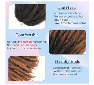 Orientfashion 18 24 inch sợi tổng hợp Marley <span class=keywords><strong>Braid</strong></span> afro kinky Ombre <span class=keywords><strong>Braid</strong></span> tóc afro kinky Xoắn Tóc Marley tóc <span class=keywords><strong>braid</strong></span> - Product Image 5