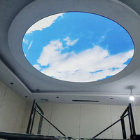 Panneau de plafond rétroéclairé rond ou carré en film souple imprimé UV personnalisé avec éclairage LED pour centre commercial et magasin