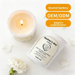 Fleurs pour <span class=keywords><strong>Maman</strong></span> Chérie, Cadeau Fête des Mères, Bougie en Cire de Soja Aromatique, Ambiance Apaisante, Joli Ornement en Verre Coloré - Product Image 3