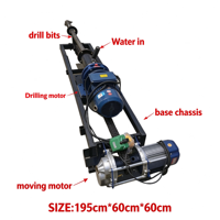 Système hydraulique 4T pour forage sans tranchée, pose de câbles souterrains jusqu'à 30 m, machine de forage de puits