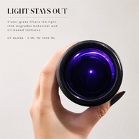 UV-werende violet glazen pot 100ml 150ml brede opening schroefdeksel voor snoep en snacks verpakking OEM service private label