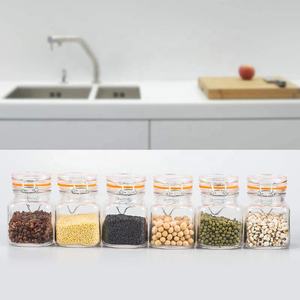 Petits pots à épices en verre avec couvercle à charnière, 5 pièces, Mini bocaux <span class=keywords><strong>pour</strong></span> la conservation de la cuisine, récipients, 4oz - Product Image 5