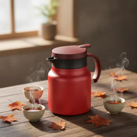 Théière vintage florale de 1000 ml avec infuseur intégré, carafe thermique en acier inoxydable, couvercle anti-fuite pour thé et café