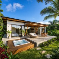 Maison d'été préfabriquée isolée, structure en acier léger, cabane mobile pour les vacances dans le jardin