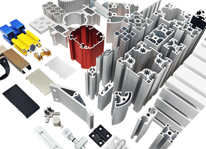 Personalización de calidad de tipos de perfiles de extrusión de aluminio y accesorios de perfil servicio integral de fábrica