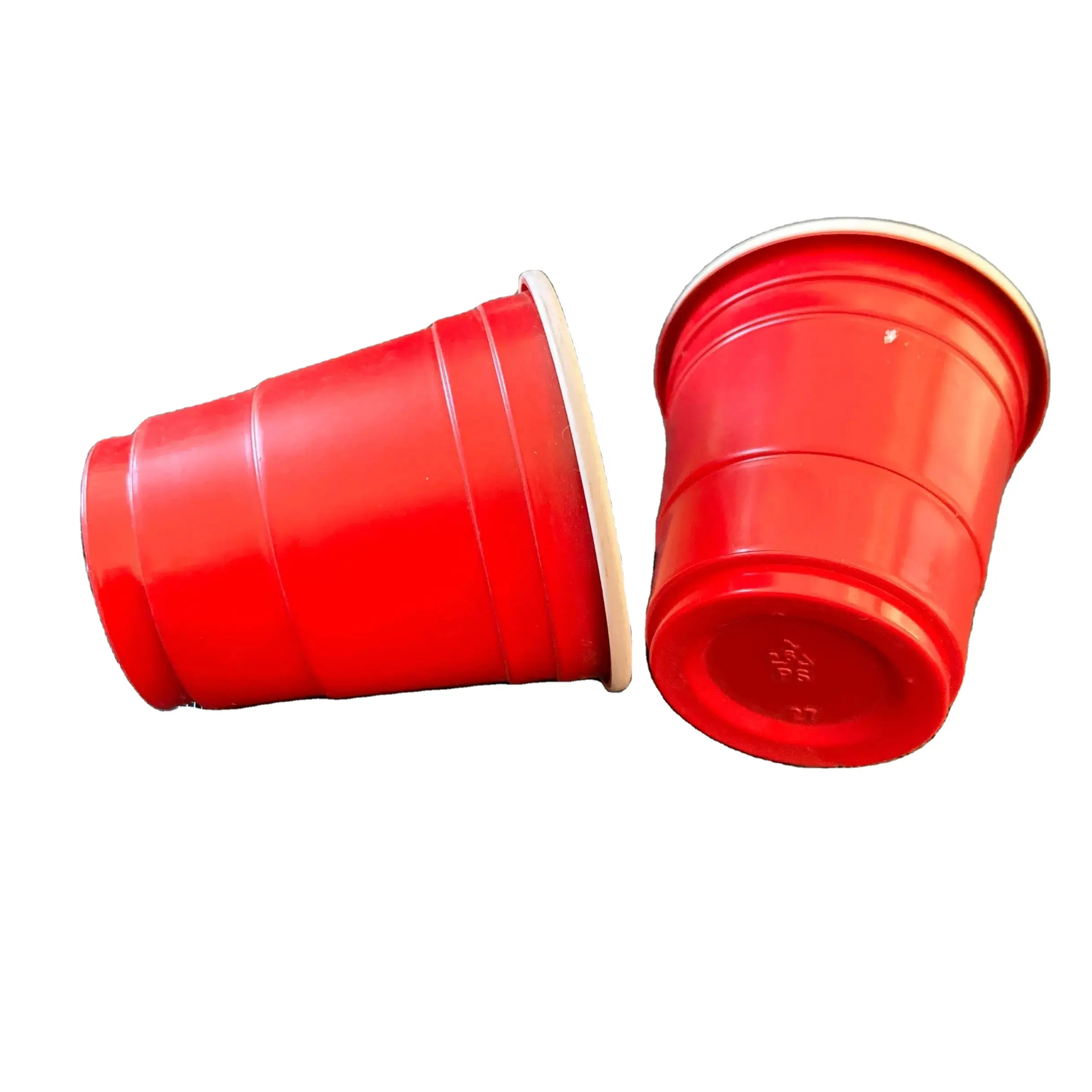 Factory wholesale customized PS red 2 oz plastic beer/juice cups 56 ml disposable party cups