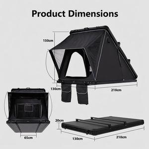 JIYA Manufacture Travel Hard Top Aluminum Roof Top Above the Vehicle-Mounted <b>Tents</b> - Product Image 2