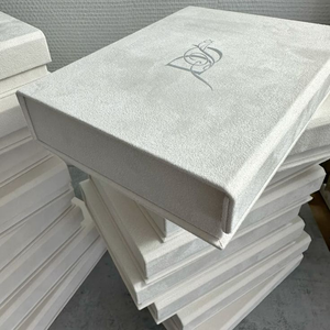 Caja <span class=keywords><strong>de</strong></span> Regalo <span class=keywords><strong>de</strong></span> Terciopelo para Joyería, con Cierre Magnético Plano, <span class=keywords><strong>de</strong></span> Lujo, Color Verde Esmeralda, con Logotipo Personalizado en Lámina Dorada, Cajas Grandes <span class=keywords><strong>de</strong></span> Gamuza - Product Image 6