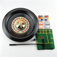 Jeu de roulette classique de casino de 40 cm, tapis de table de Blackjack pour jeu de fête avec raclette et billes en acier, jeux de hasard
