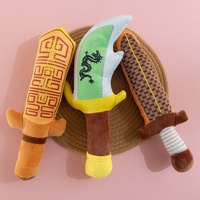 Peluche Dragon Vert à l'Épée Ouverte, Modèle Xuan-Yuan, Coussin Réaliste en Forme d'Épée, Coton PP, Importation Transfrontalière