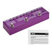 Guitare 6 en 1 RC5 avec pédale à effets multiples, réverbération, chœur, distorsion, surdrive, amplificateur, tampon, coque entièrement métallique avec True Byp