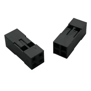 Dupont 2,54mm TJC8-2.54 linha dupla conectores conector de borracha preta