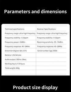 Microphone récepteur portable extérieur sans fil 3.5mm bon son microphone universel en métal pour la maison ktv enfants chantant - Product Image 6