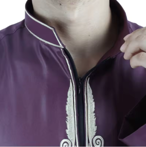 Fábrica Personalizar Punto árabe Hombres africanos Tela brillante Ropa nacional <span class=keywords><strong>Toga</strong></span> árabe Thobe - Product Image 5