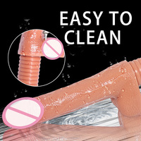 Dildo, pénis artificiel, dispositif de masturbation, jouet d'autodéfense pour femmes, baguette de massage, jouet sexuel érotique, vibromasseur chauffant sans fil