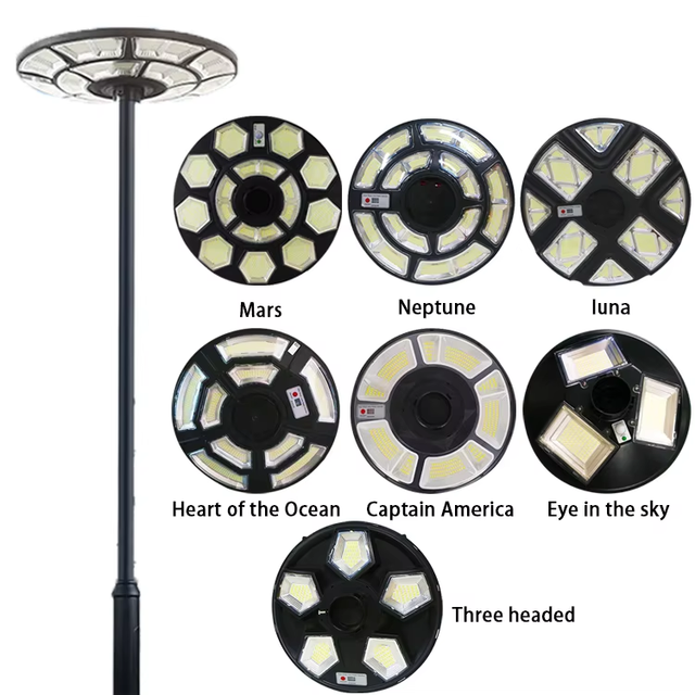 Integrated Solar LED Street Light IP67 Waterproof Outdoor High Watt Intelligent Sensor UFO Design for Garden
