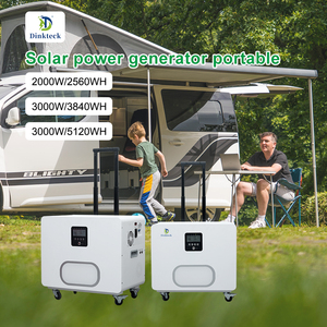 รถเข็นเครื่องกำเนิดไฟฟ้าพลังงานแสงอาทิตย์พร้อมแบตเตอรี่ลิเธียมในตัว MPPT 24V 2KW 3KW สำหรับการตั้งแคมป์และการใช้งานทั่วไป - Product Image 1