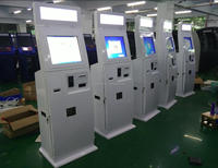 Kiosque bancaire de dépôt et de retrait d'espèces Hunghui, fabricant chinois de guichets automatiques sans fil, écran tactile capacitif 19 pouces 10 points